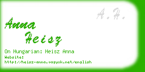 anna heisz business card